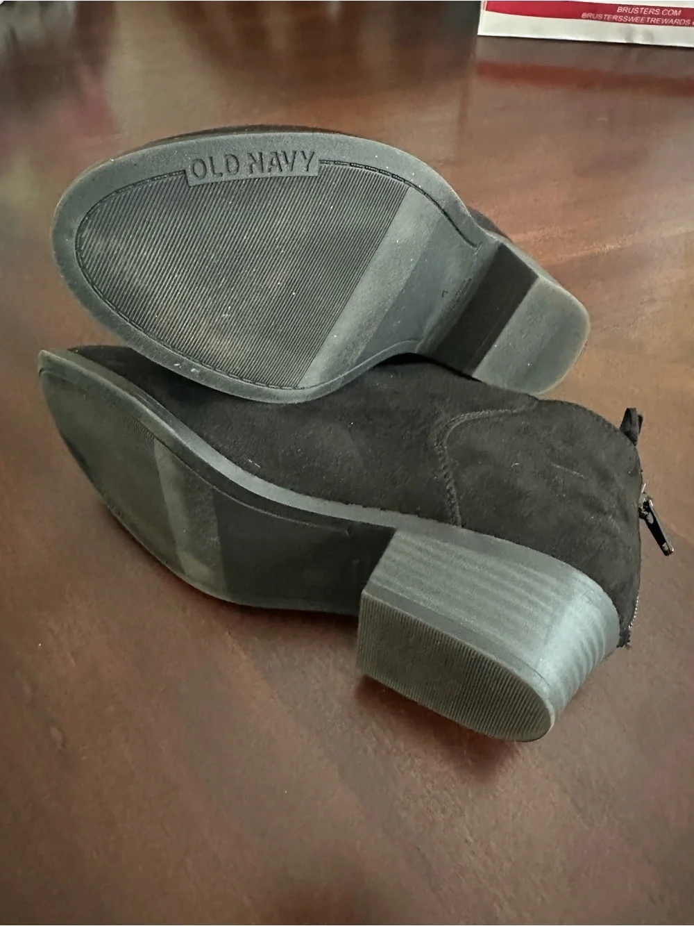 Old Navy Black Suede-Look Chelsea Ankle Boots for Kids